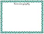 Small Stationery/Thank You Notes - Dotted Edge Dark Aqua & Black | Sweet Pea Designs