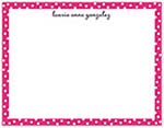 Small Stationery/Thank You Notes - Dotted Edge Hot Pink | Sweet Pea Designs