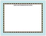 Small Stationery/Thank You Notes - Rice Bead Border Aqua | Sweet Pea Designs