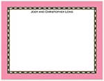 Small Stationery/Thank You Notes - Rice Bead Border Deep Pink | Sweet Pea Designs