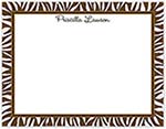 Small Stationery/Thank You Notes - Zebra Edge Chocolate & Pink | Sweet Pea Designs