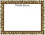 Small Stationery/Thank You Notes - Zebra Edge Chocolate & Lime | Sweet Pea Designs