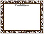 Small Stationery/Thank You Notes - Zebra Edge Chocolate & Aqua | Sweet Pea Designs