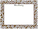 Small Stationery/Thank You Notes - Fun Daisies Aqua & Chocolate | Sweet Pea Designs