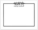 Small Stationery/Thank You Notes - Floral Garland Black | Sweet Pea Designs
