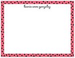 Small Stationery/Thank You Notes - Dotted Edge Coral & Black | Sweet Pea Designs