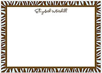 Large Stationery/Thank You Notes - Zebra Edge Chocolate & Aqua | Sweet Pea Designs