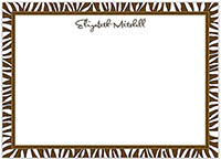Large Stationery/Thank You Notes - Zebra Edge Chocolate | Sweet Pea Designs