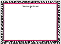 Large Stationery/Thank You Notes - Zebra Edge Black & Hot Pink | Sweet Pea Designs