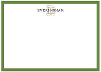 Large Stationery/Thank You Notes - Classic Edge Green | Sweet Pea Designs