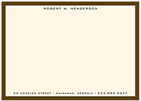 Large Stationery/Thank You Notes - Classic Edge Chocolate | Sweet Pea Designs