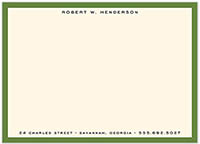 Large Stationery/Thank You Notes - Classic Edge Green | Sweet Pea Designs