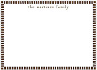 Large Stationery/Thank You Notes - Striped Edge Chocolate | Sweet Pea Designs