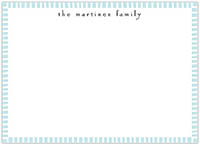 Large Stationery/Thank You Notes - Striped Edge Aqua | Sweet Pea Designs