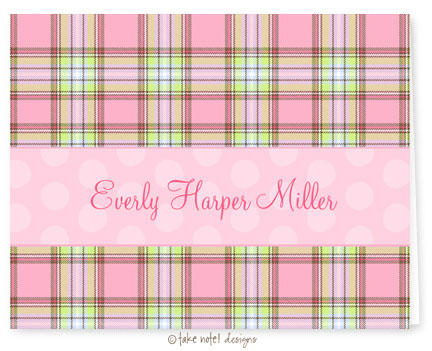 Take Note Designs - Stationery/Thank You Notes (Everly Harper Plaid)