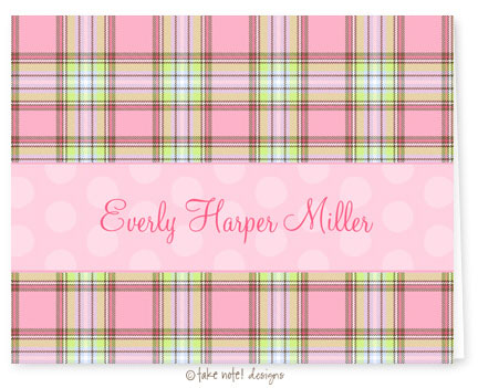 Take Note Designs - Stationery/Thank You Notes (Everly Harper Plaid) Take Note Designs - Stationery/Thank You Notes (Everly Harper Plaid)
