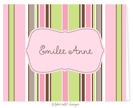 Take Note Designs - Stationery/Thank You Notes (Emilee Anne Stripes)