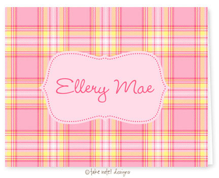 Take Note Designs - Stationery/Thank You Notes (Ellery Mae Plaid)