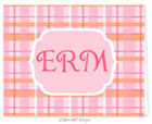 Take Note Designs - Stationery/Thank You Notes (Orange Sherbit & Pink Plaid)