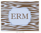 Take Note Designs - Stationery/Thank You Notes (Blue and Brown Zebra)