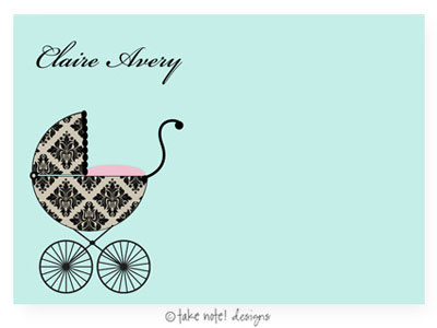 Take Note Designs - Stationery/Thank You Notes (Fancy Carriage Pink) Take Note Designs - Stationery/Thank You Notes (Fancy Carriage Pink)