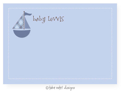 Take Note Designs - Stationery/Thank You Notes (Sailboat Flat)