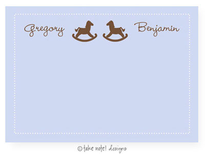 Take Note Designs - Stationery/Thank You Notes (Twin Rocking Horse)