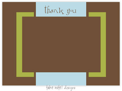 Take Note Designs - Stationery/Thank You Notes (Blue and Green Block)