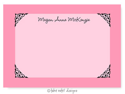 Take Note Designs - Stationery/Thank You Notes (Pink Frame)