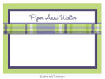 Take Note Designs - Stationery/Thank You Notes (Purple Plaid Wrap)