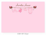 Take Note Designs - Stationery/Thank You Notes (Pink Clothesline Birds)