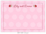Take Note Designs - Stationery/Thank You Notes (Twin Lady Bugs on Pink)