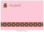 Take Note Designs - Stationery/Thank You Notes (Pink Teddy Bear)