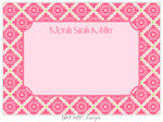 Take Note Designs - Stationery/Thank You Notes (Pink and Green Grid)