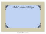 Take Note Designs - Stationery/Thank You Notes (Blue with Tan Frame)
