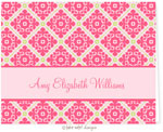 Take Note Designs - Stationery/Thank You Notes (Pink Fancy Grid Graduation)