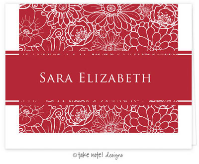 Take Note Designs - Stationery/Thank You Notes (Red Mums) Take Note Designs - Stationery/Thank You Notes (Red Mums)