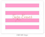 Take Note Designs - Stationery/Thank You Notes (Preppy Pink Stripes)