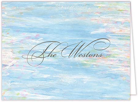 Stationery/Thank You Notes by VG Designs - Watercolor Reflections (Folded)
