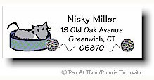 Pen At Hand Stick Figures - Theme Labels (Cat)