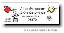 Pen At Hand Stick Figures - Theme Labels (Gardening)