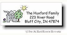 Pen At Hand Stick Figures - Theme Labels (House-Apple Tree)