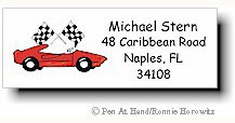 Pen At Hand Stick Figures - Theme Labels (Race Car)