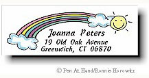 Pen At Hand Stick Figures - Theme Labels (Rainbow)