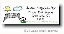 Pen At Hand Stick Figures - Theme Labels (Soccer)