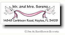 Pen At Hand Stick Figures - Theme Labels (Wedding-Doves)