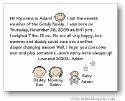 Pen At Hand Stick Figures Birth Announcements - Baby Face (color)