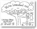 Pen At Hand Stick Figures - Birth Announcements - Tree (b/w)