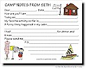 Pen At Hand Stick Figures - Camp Fill-in Postcards (FC)
