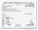 Pen At Hand Stick Figures - Camp Fill-in Postcards